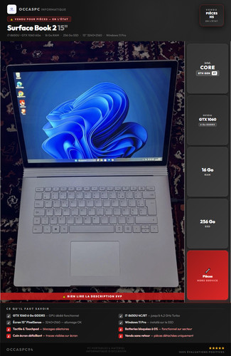 Microsoft surface book - 2, 15"